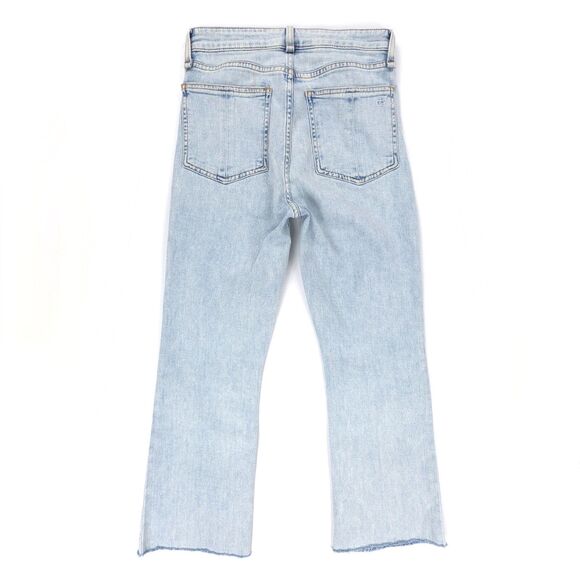 rag & bone Nina High-Rise Stretch Flare Ankle Jeans Jade Light Wash Boho Grunge - Picture 5 of 7